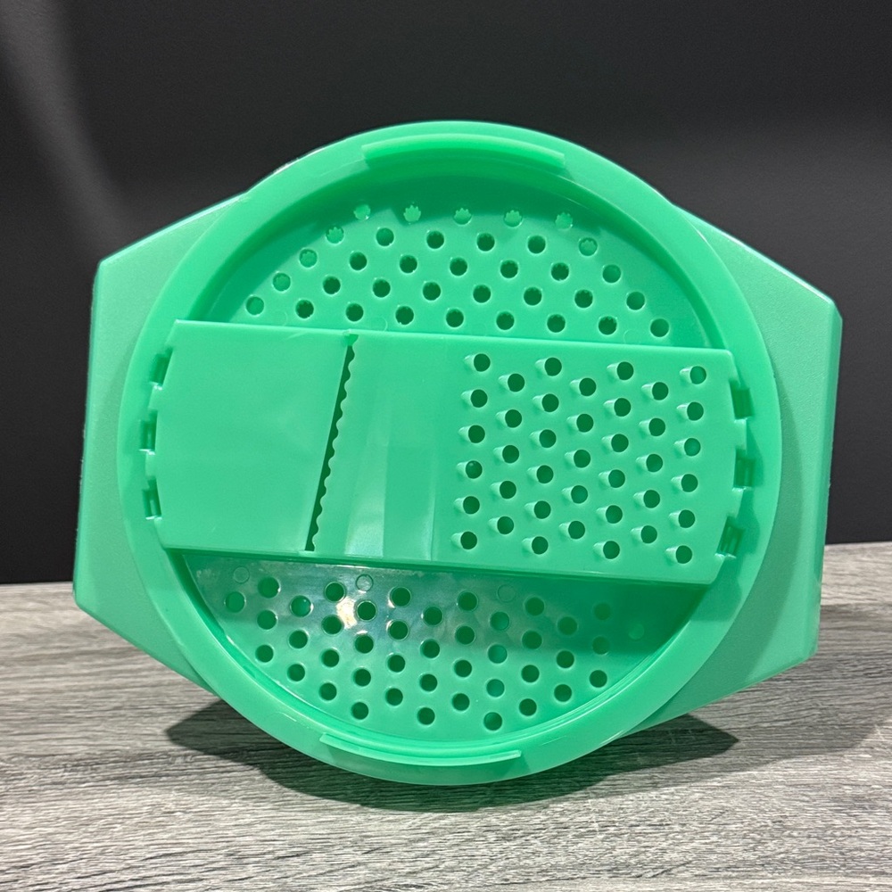 Tupperware | Vintage Jadeite Green Plastic Cheese Grater with Bowl